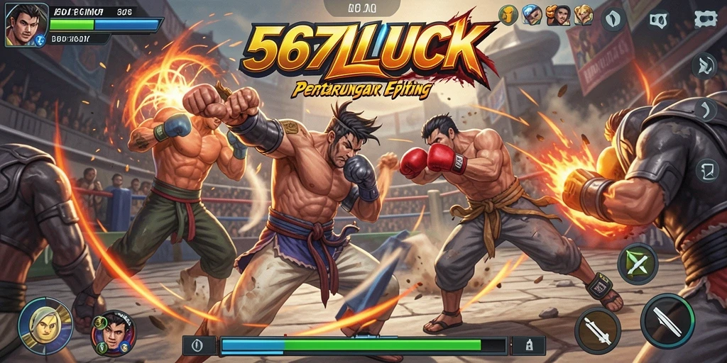 Tampilan gameplay <strong>567LUCK</strong> yang mendebarkan dengan aksi pertarungan yang intens.