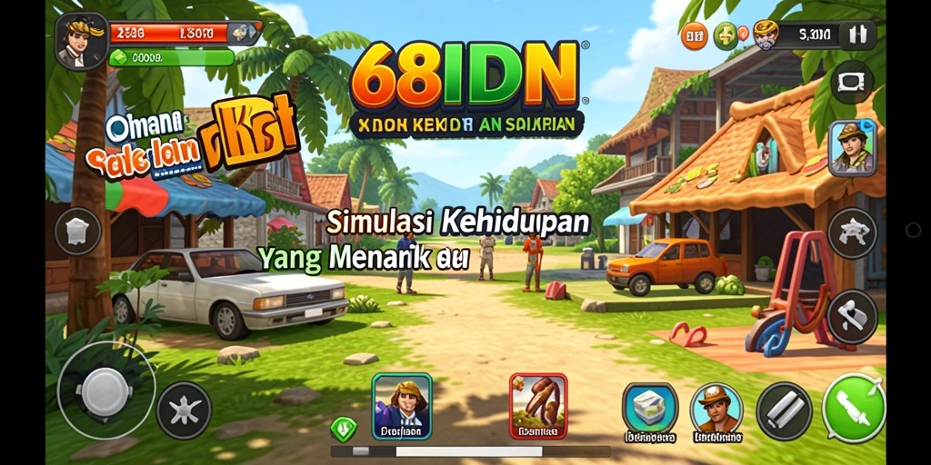 Screenshot gameplay 68IDN menunjukkan interaksi karakter yang imersif.