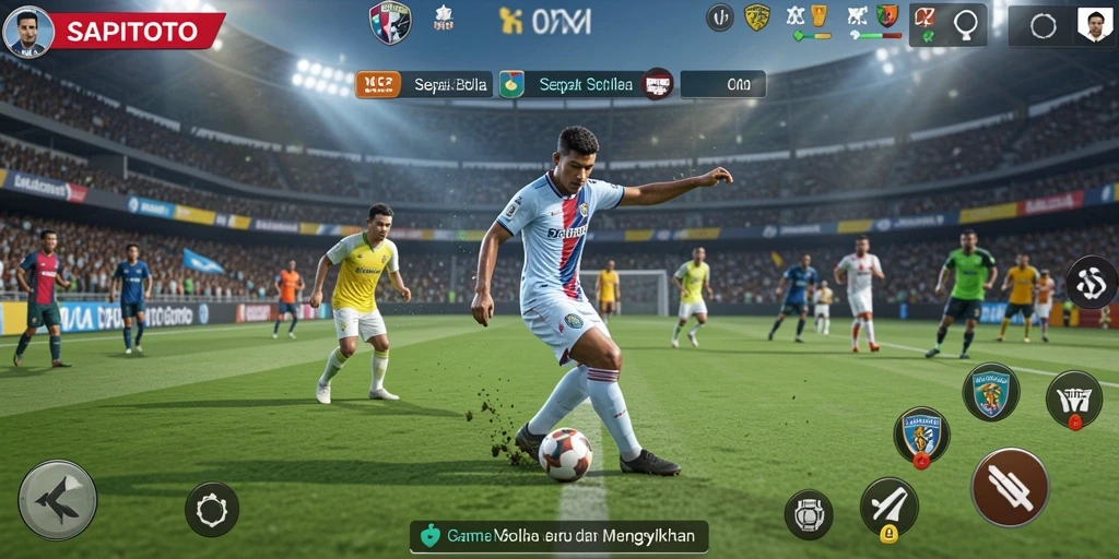 Gameplay <strong>SAPITOTO</strong> yang mendebarkan dalam pertandingan sepak bola.